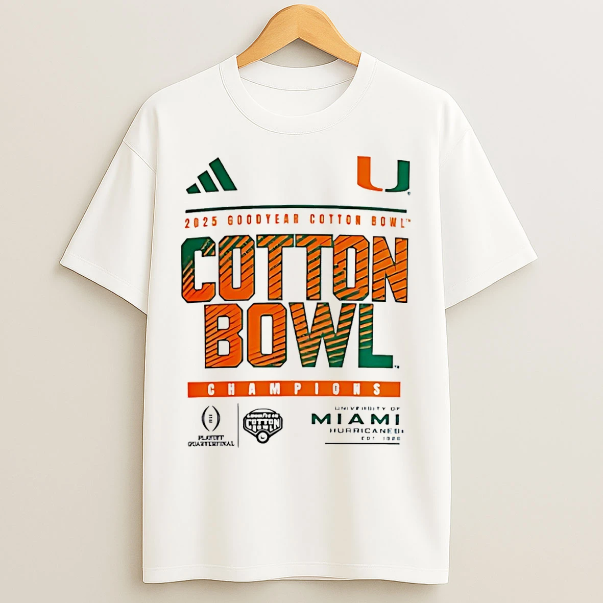 Classic Miami Hurricanes 2025 Game Performance Cfp Cotton Bowl Champions T Shirts
