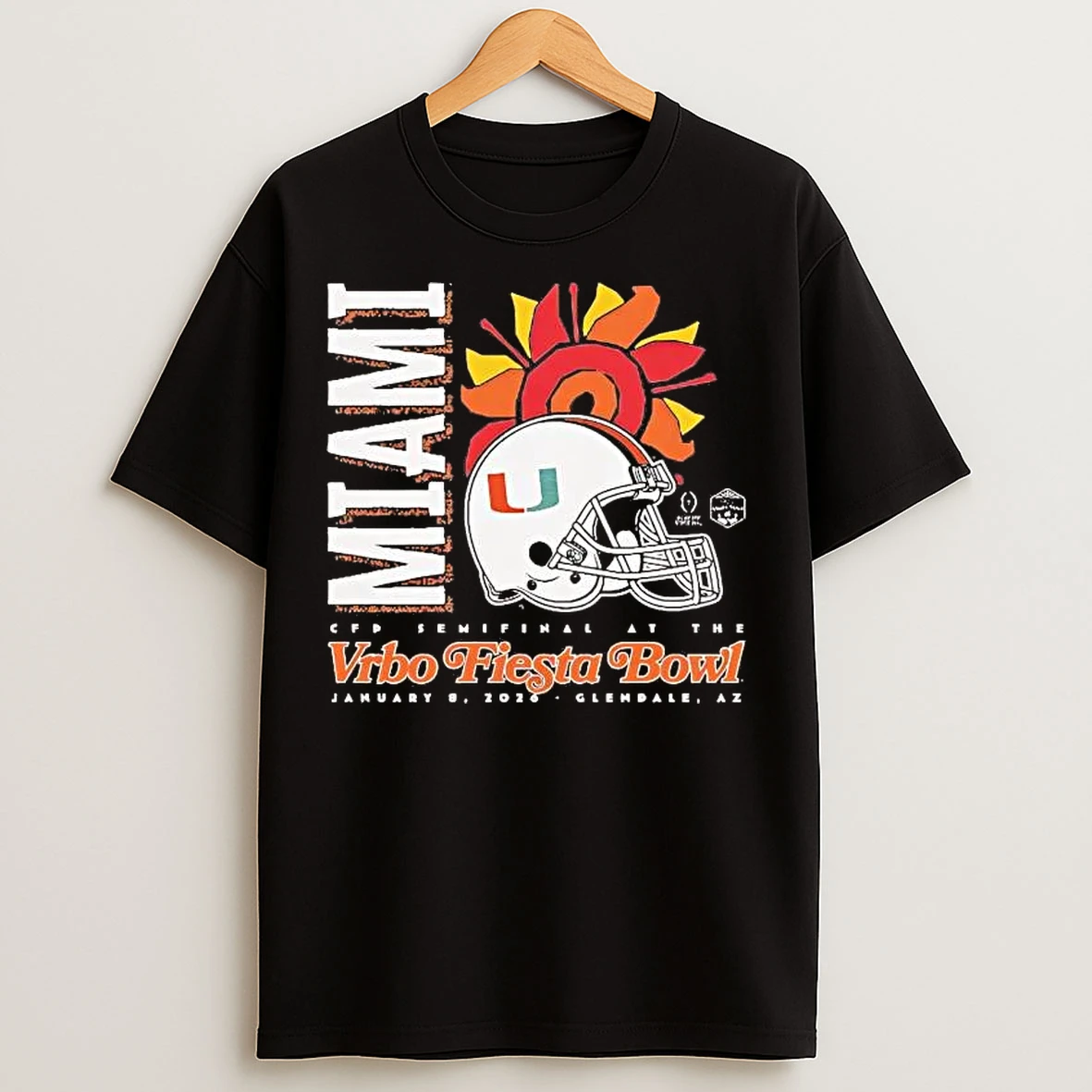 Classic Miami Hurricanes 2026 Cfp Semifinal At The Fiesta Bowl Helmet T Shirts