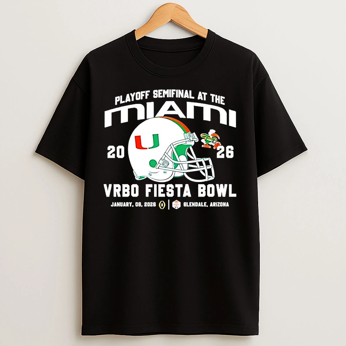 Classic Miami Hurricanes 2026 Cotton Bowl Champions Helmet T Shirts