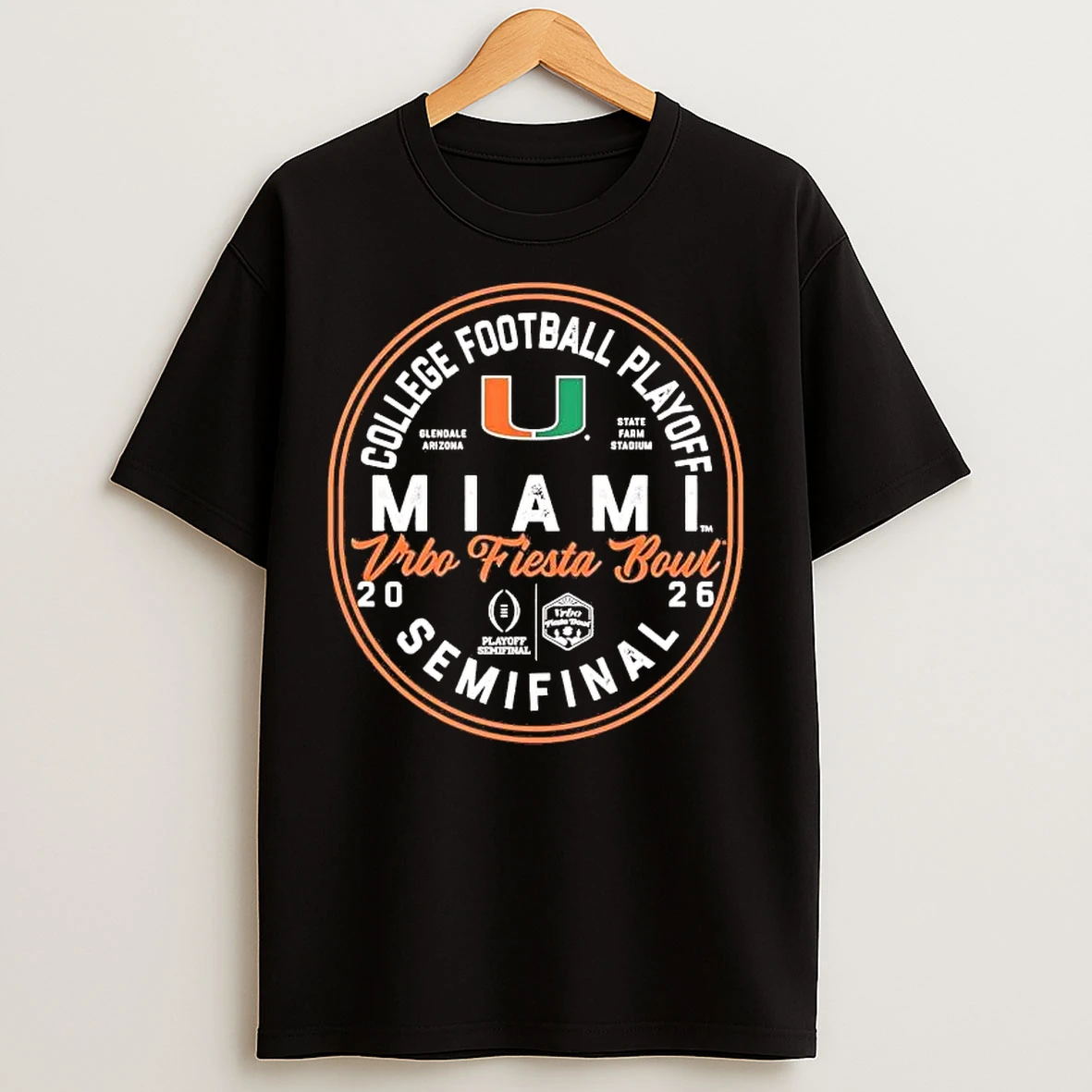 Classic Miami Hurricanes 2026 Fiesta Bowl Bound Cfp Semifinal T Shirts