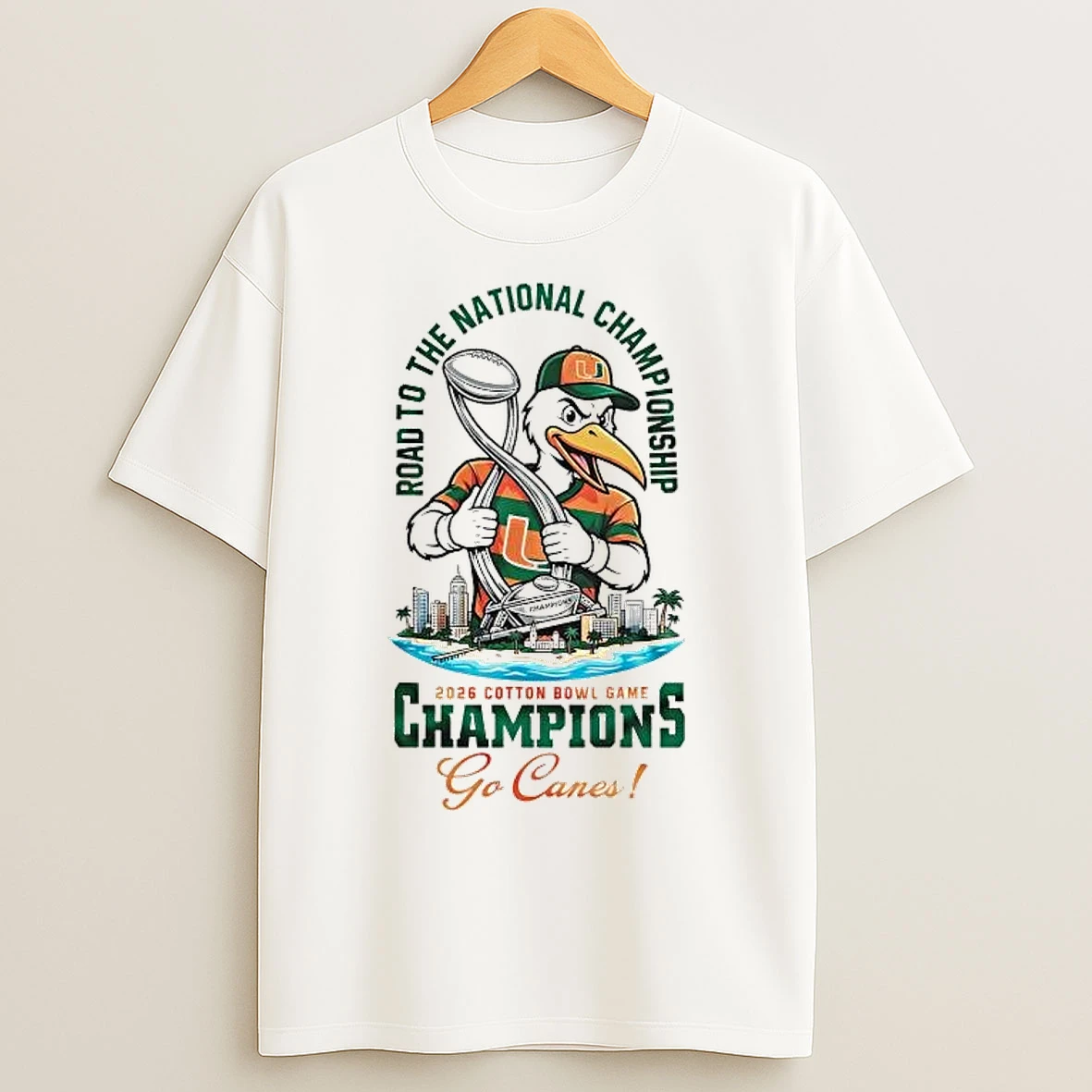 Classic Miami Hurricanes 2026 Road To The Cotton Bowl Game Champions T Shirts