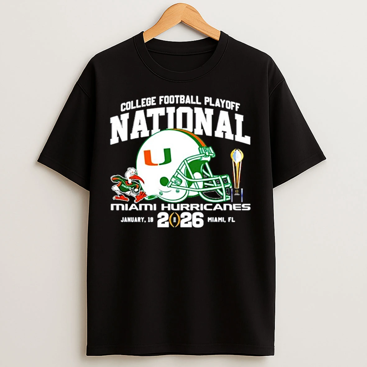 Classic Miami Hurricanes 2026 Vrbo Fiesta Bowl Champions Go Canes Helmet T Shirts