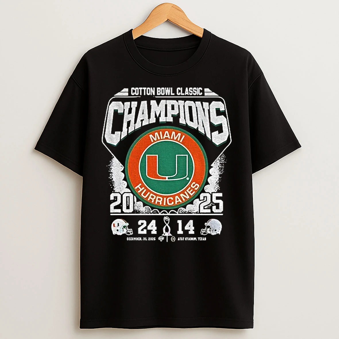 Classic Miami Hurricanes Beat Ohio 2026 Cotton Bowl Champions Go Canes T Shirts