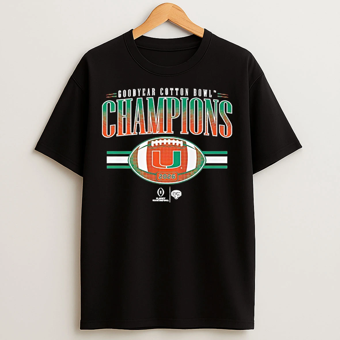 Classic Miami Hurricanes Cfp Cotton Bowl Champions T Shirts