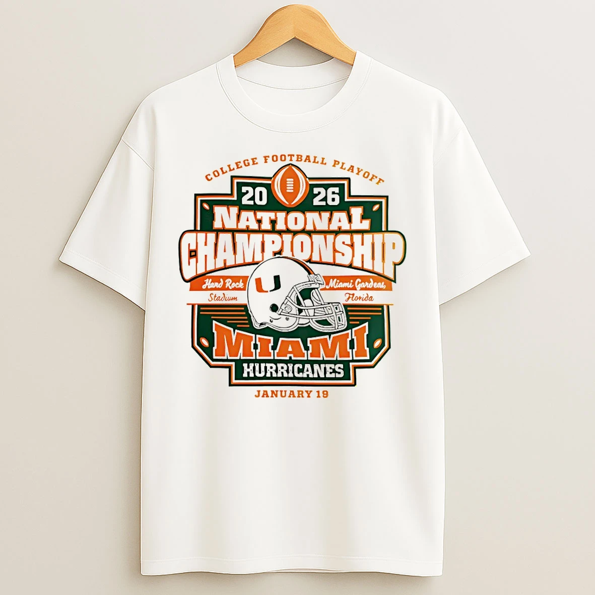 Classic Miami Hurricanes Cfp National Championship 2026 College Football Playoff T Shirts