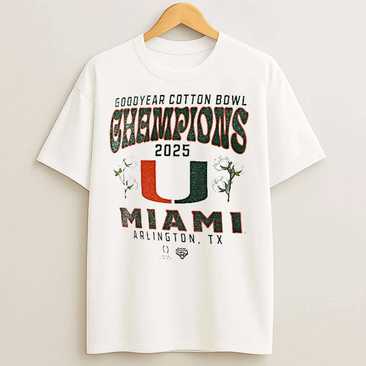 Classic Miami Hurricanes College Football Playoff 2025 Cotton Bowl Champions Hometown Pride T Shirts