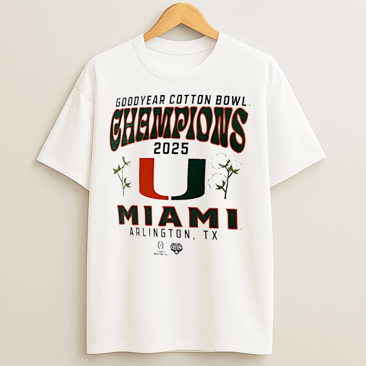 Classic Miami Hurricanes College Football Playoff 2025 Cotton Bowl Champions Hometown T Shirts