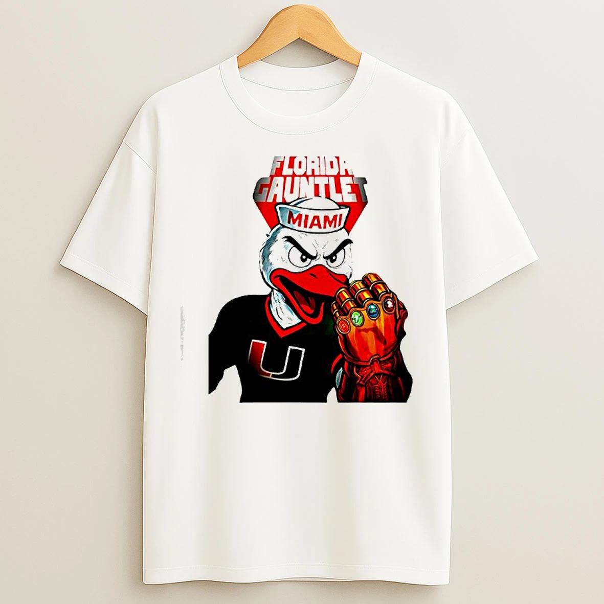 Classic Miami Hurricanes Florida Gauntlet Mascot T Shirts