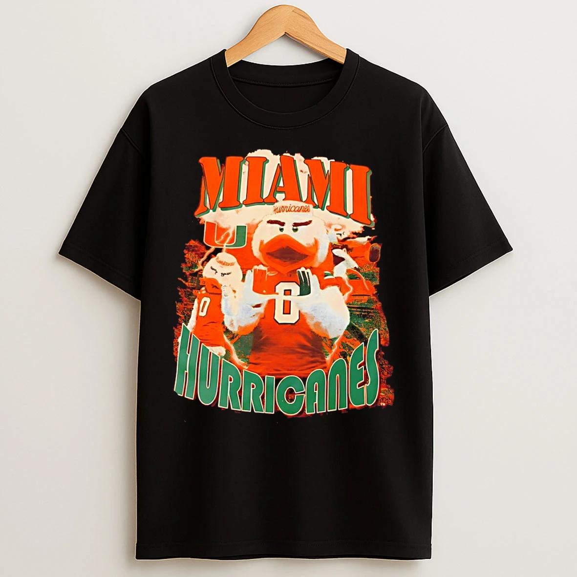 Classic Miami Hurricanes Football Sebastian The Ibis Game Day Graphic T Shirts