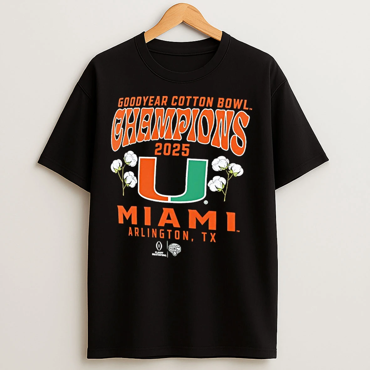 Classic Miami Hurricanes Goodyear Cotton Bowl Champions T Shirts