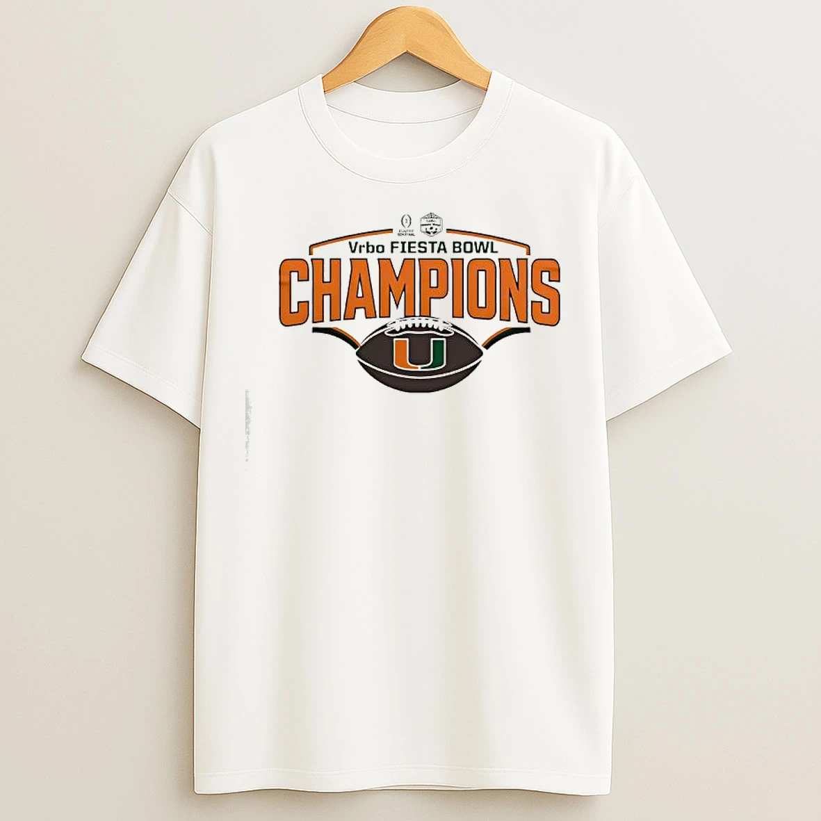 Classic Miami Hurricanes Vrbo Fiesta Bowl Champions Graphic T Shirts