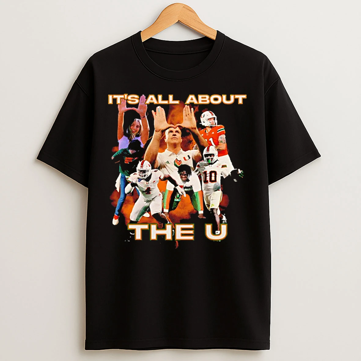 Classic Miami Hurricanes Football Its All About The U Graphic T Shirts
