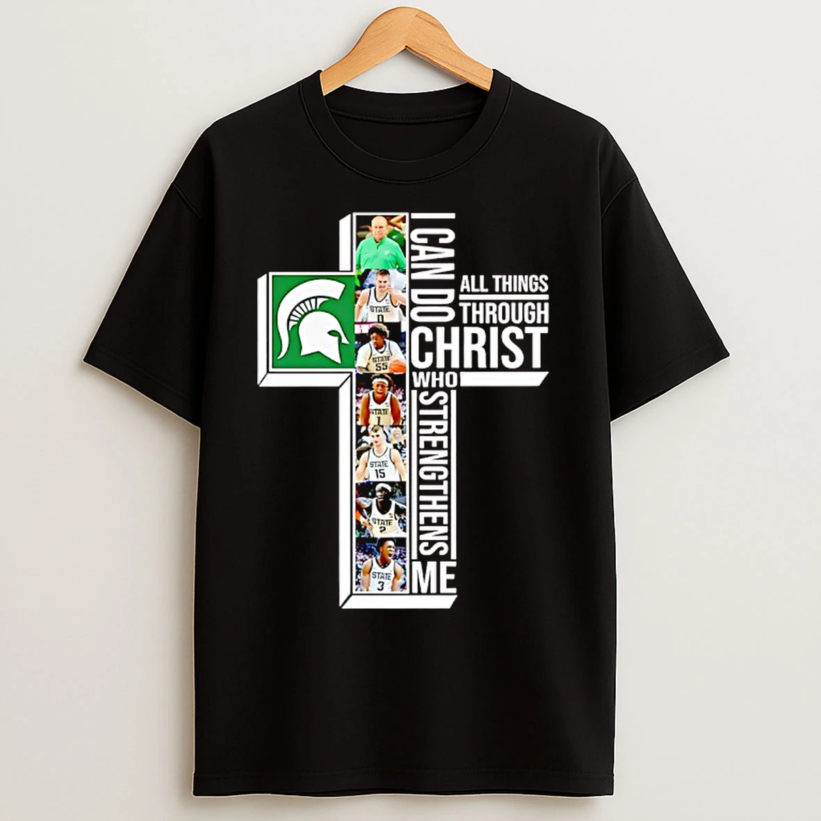 Classic Michigan State Spartans Basketball I Can Do All Things Through Christ Who Strengthens Me T Shirts