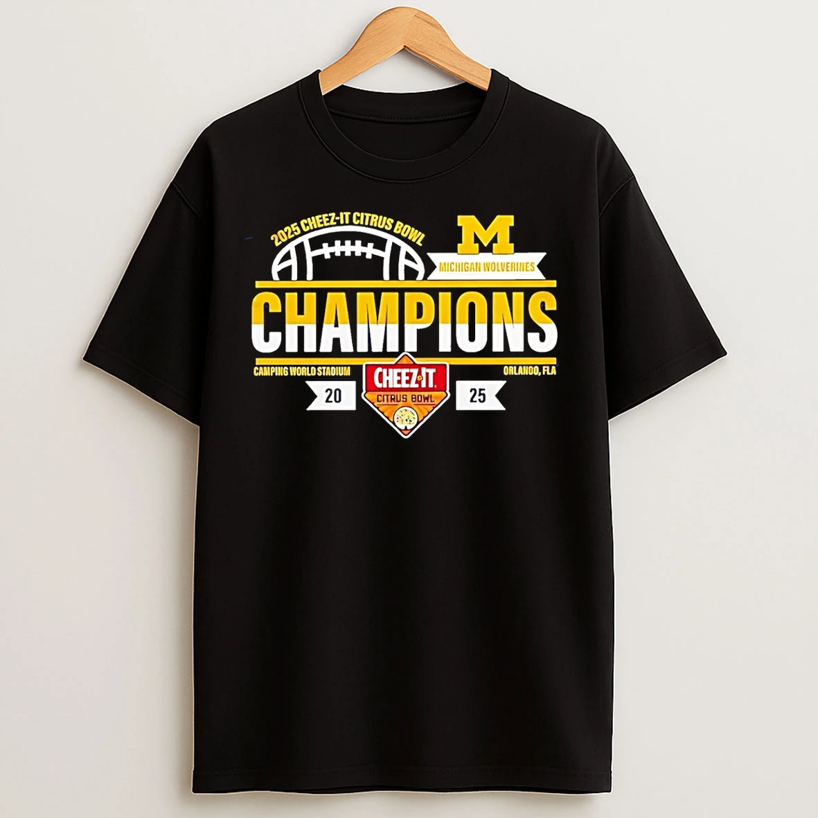 Classic Michigan Wolverines 2025 Cheez It Citrus Bowl Champions T Shirts