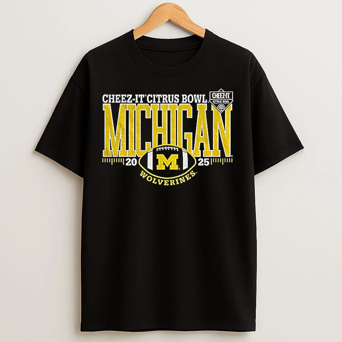 Classic Michigan Wolverines Navy 2025 Cheez It Citrus Bowl T Shirts