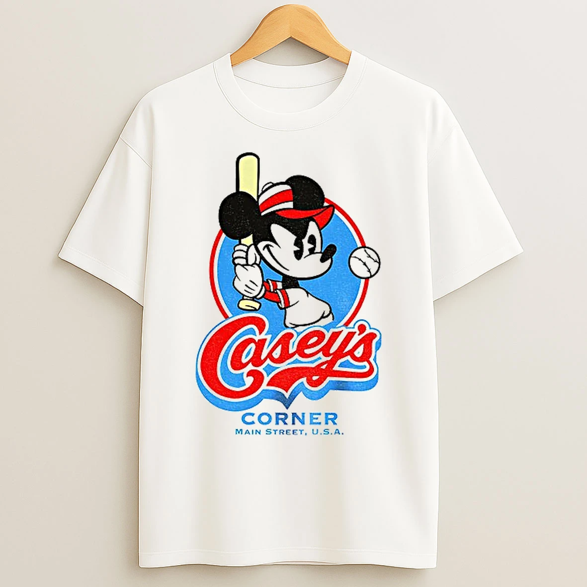 Classic Mickey Caseys Corner Baseball Main Street Usa Magic Kingdom Restaurant T Shirts