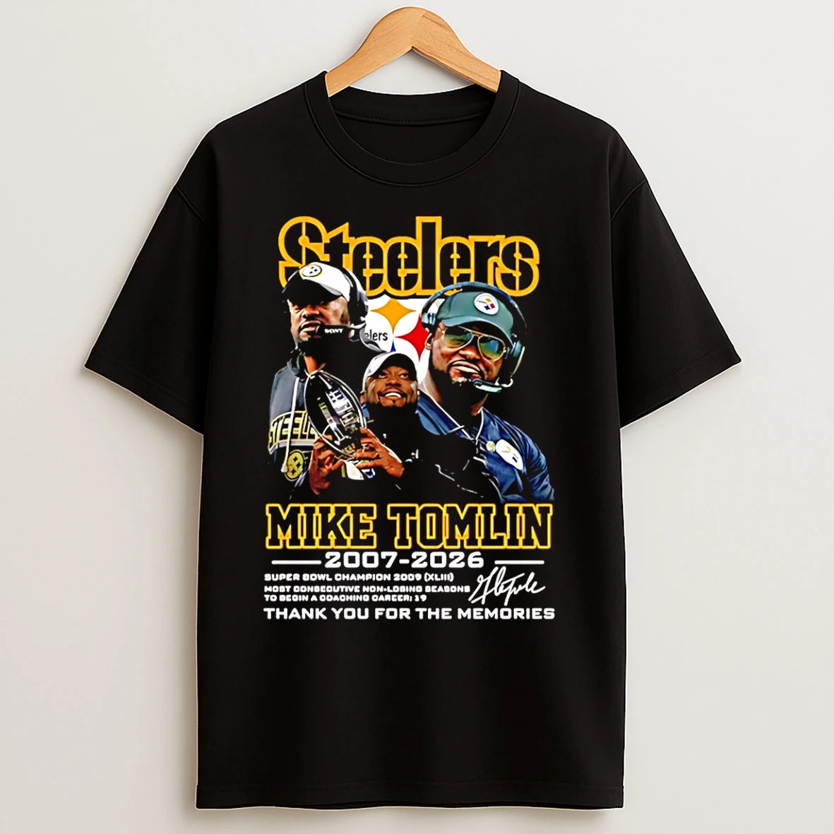 Classic Mike Tomlin Steelers 2007 2026 Thank You For The Memories T Shirts