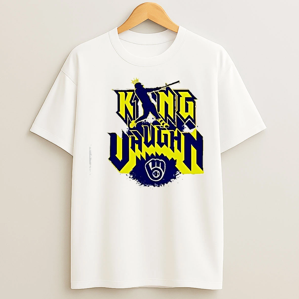 Classic Milwaukee Brewers King Vaughn Baseball T Shirts