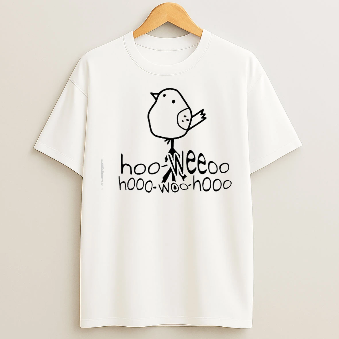 Classic Minimalist Line Art Birdsong Morning Dove Doodle Graphic T Shirts