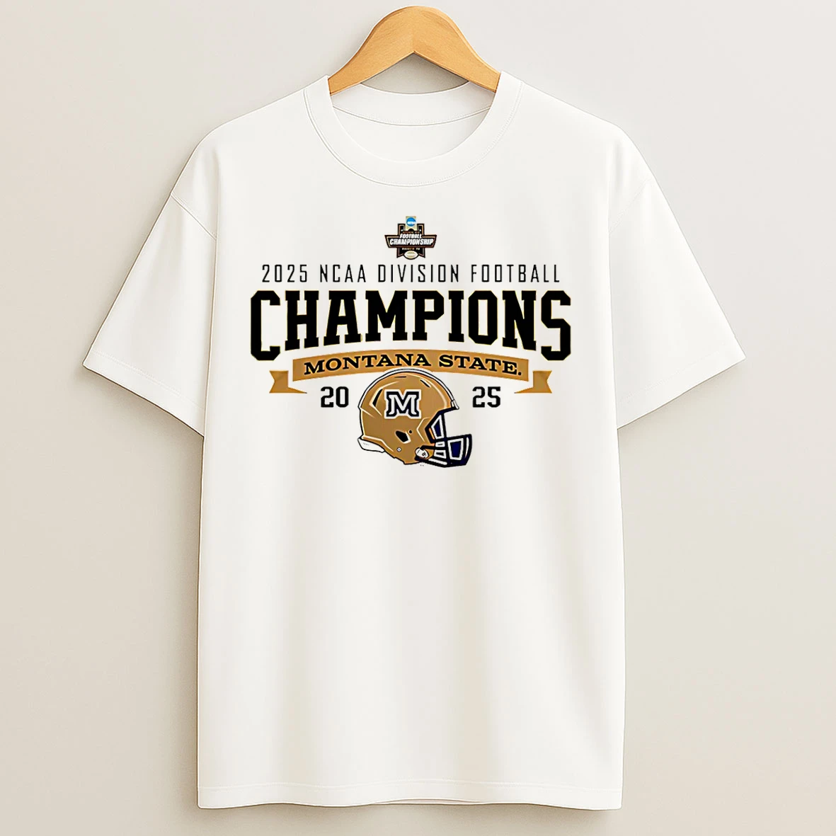 Classic Montana State 2025 Ncaa Division Football Champions Helmet T Shirts