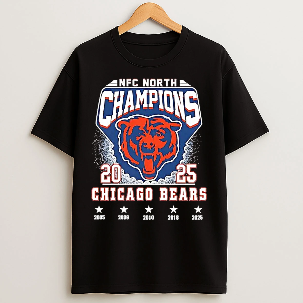 Classic Nfc North Champions Chicago Bears 2025 T Shirts