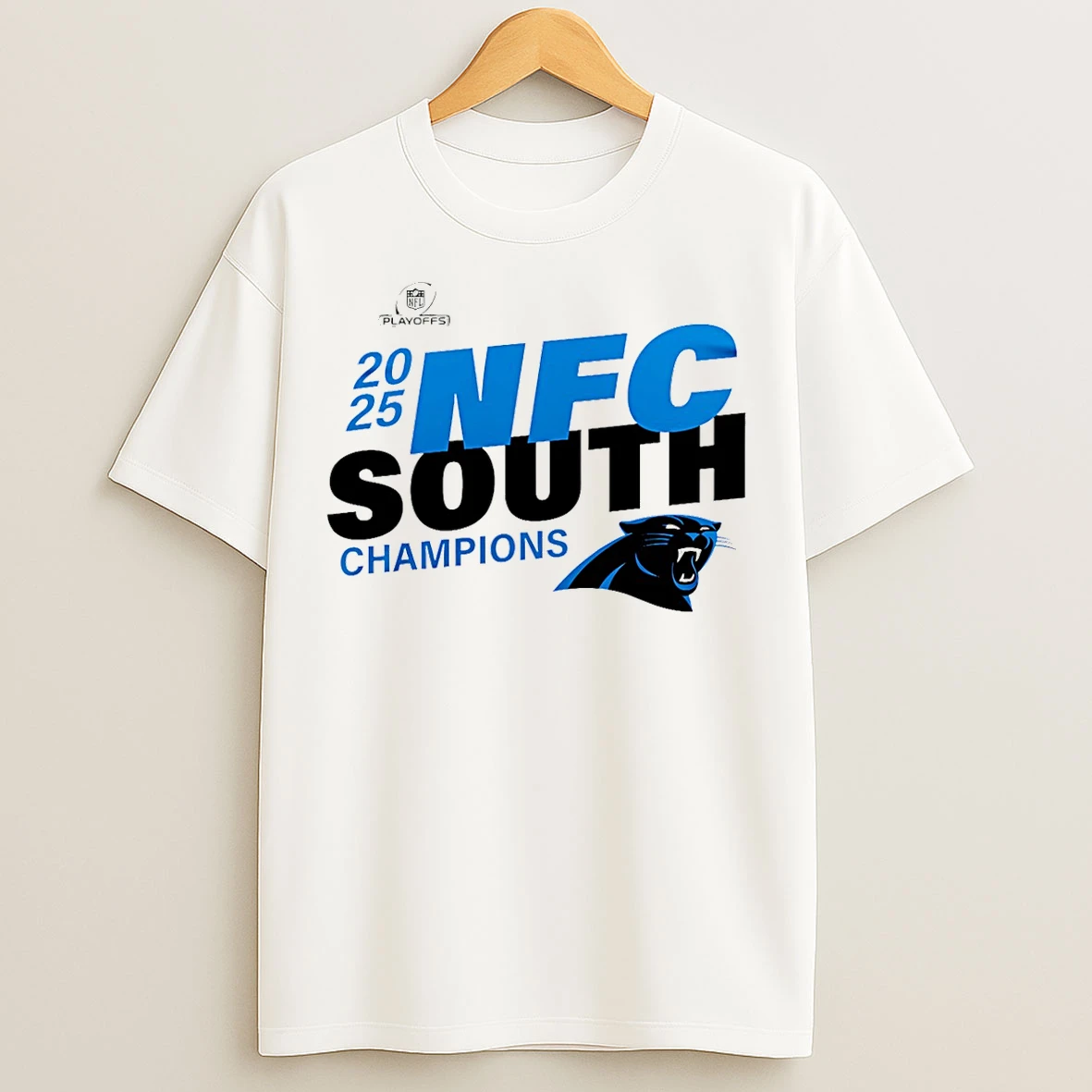 Classic Nfc South Division Champions 2025 Carolina Panthers Logo T Shirts