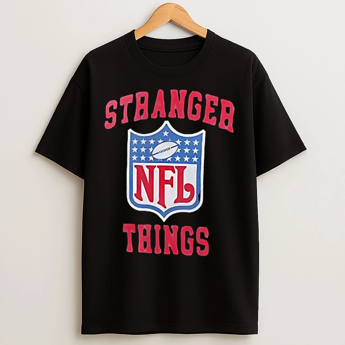 Classic Nfl X Stranger Things Logo T Shirts