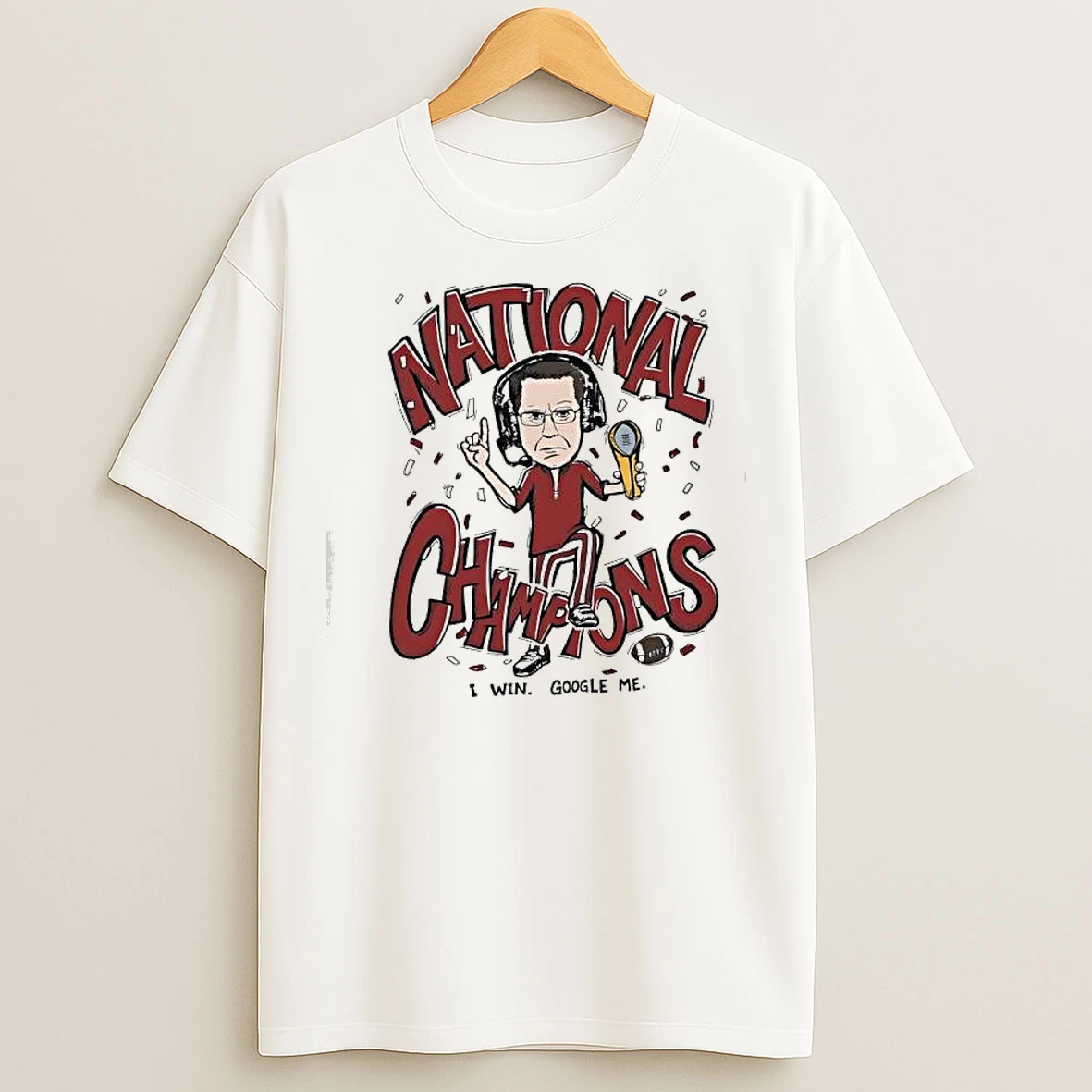 Classic National Champions Indiana Hoosiers I Win Google Me Coach Graphic T Shirts