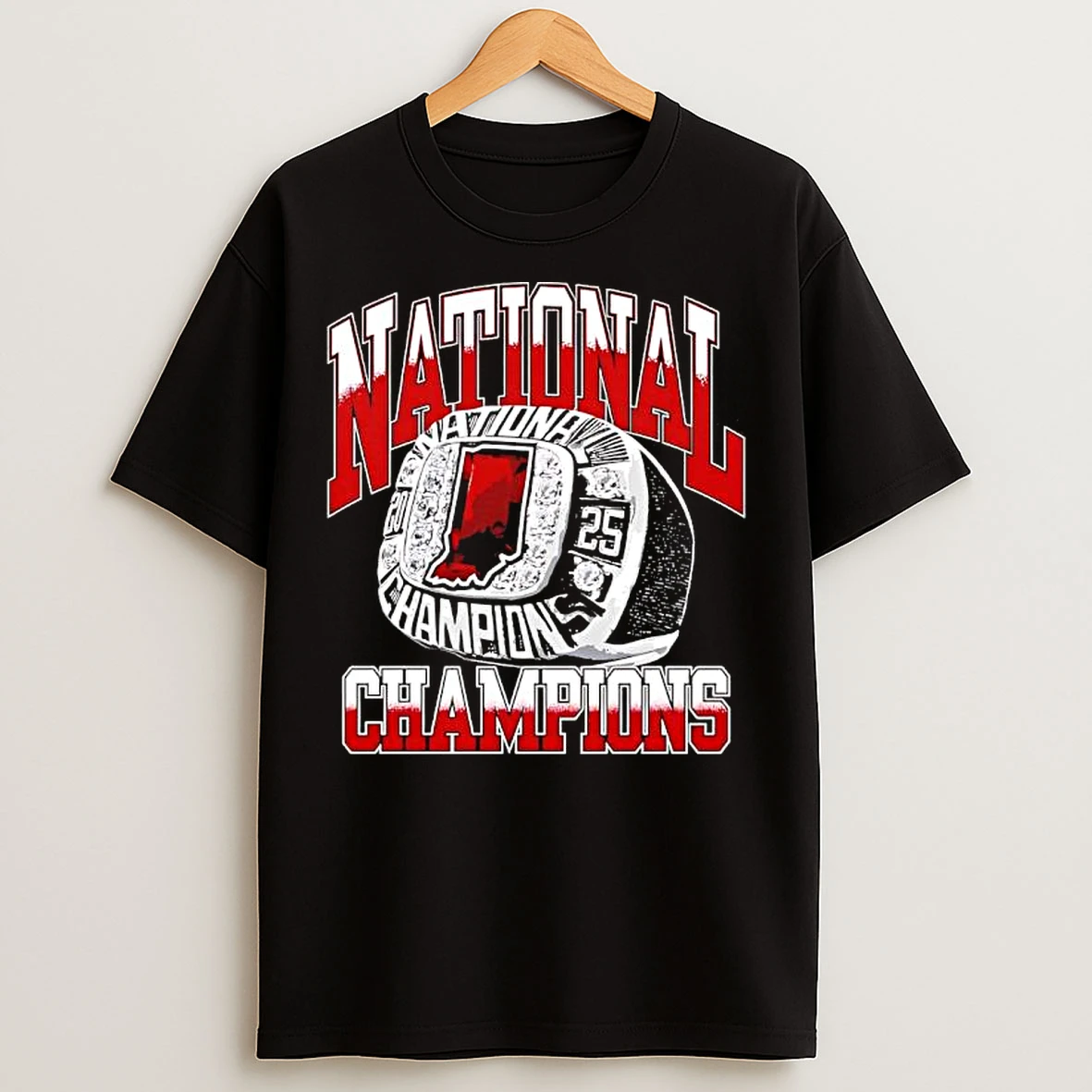 Classic National Champions Ring Of Indiana Hoosiers 2025 T Shirts