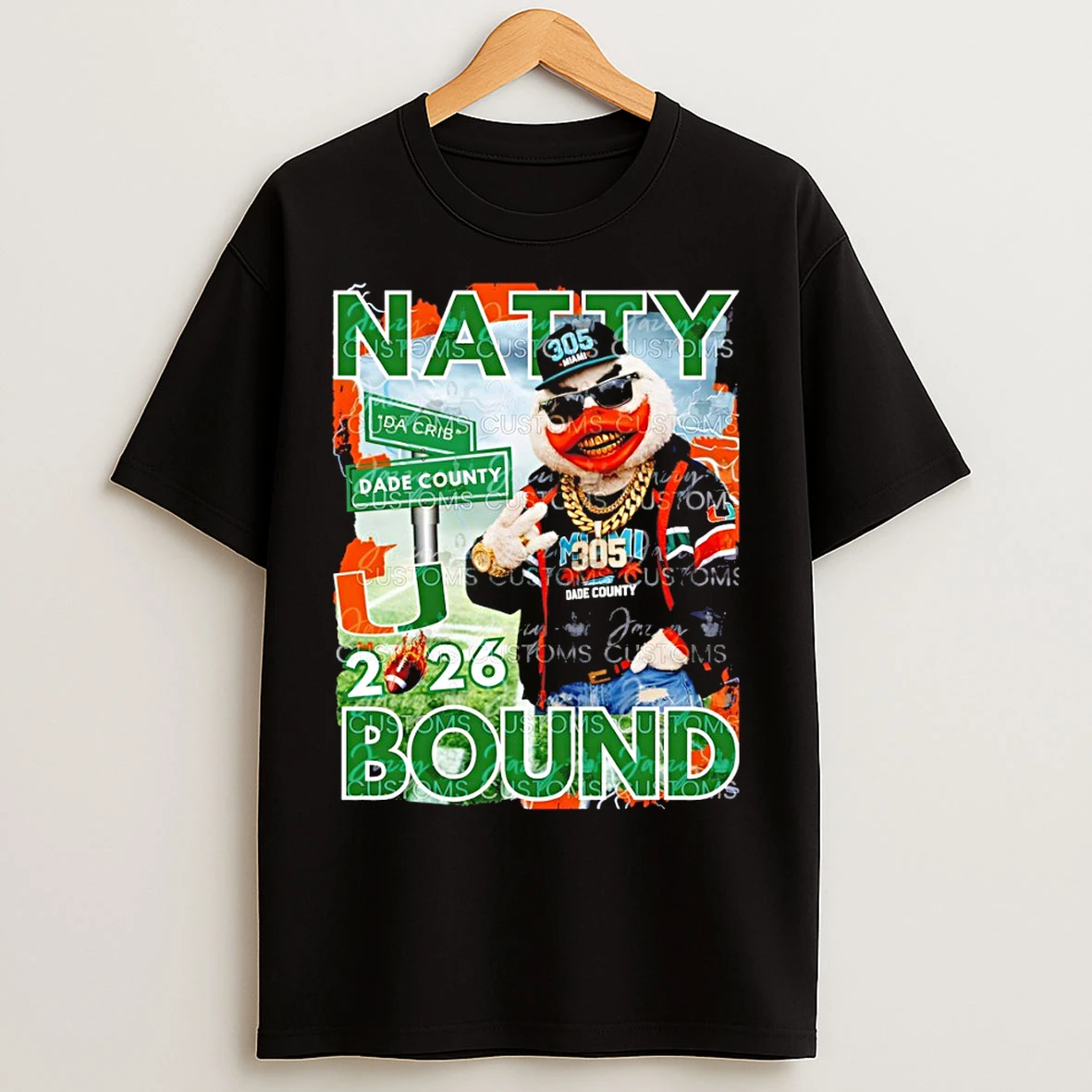 Classic Natty Bound Miami Hurricanes University Of Miami Football Mascot T Shirts