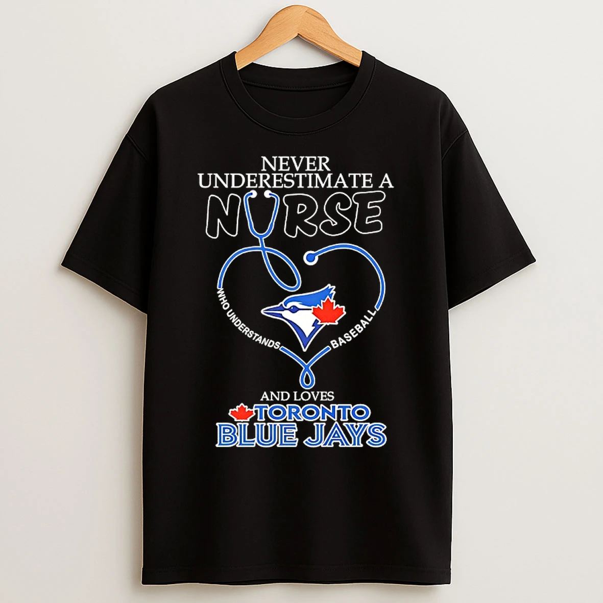 Classic Never Underestimate A Nurse Who Understands And Loves Toronto Blue Jays T Shirts