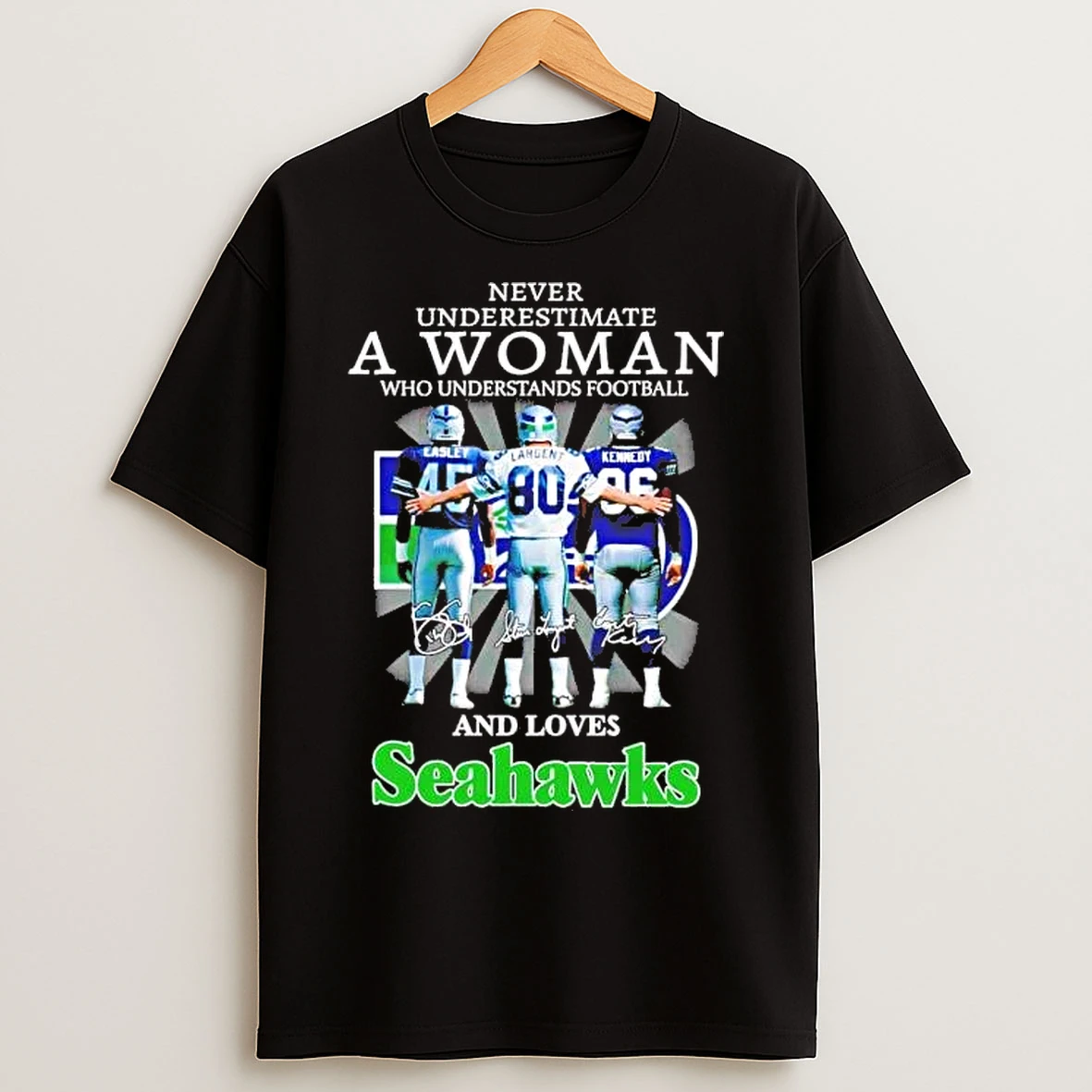 Classic Never Underestimate A Woman Who Understands Football And Loves Seahawks Players T Shirts