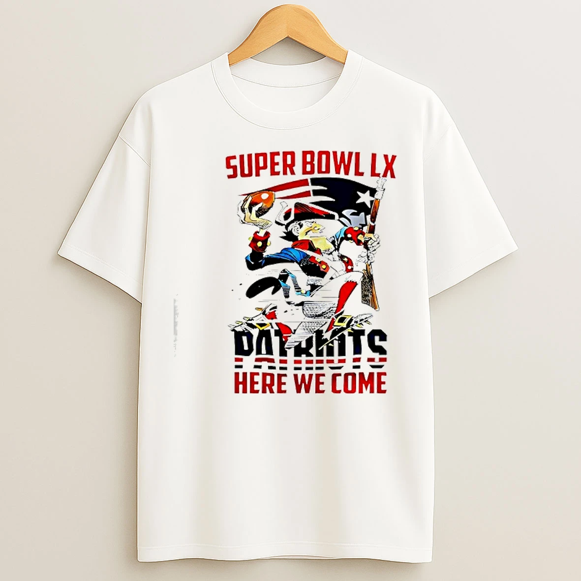 Classic New England Patriots 2025 26 Division Champions Super Bowl Lx Here We Come T Shirts