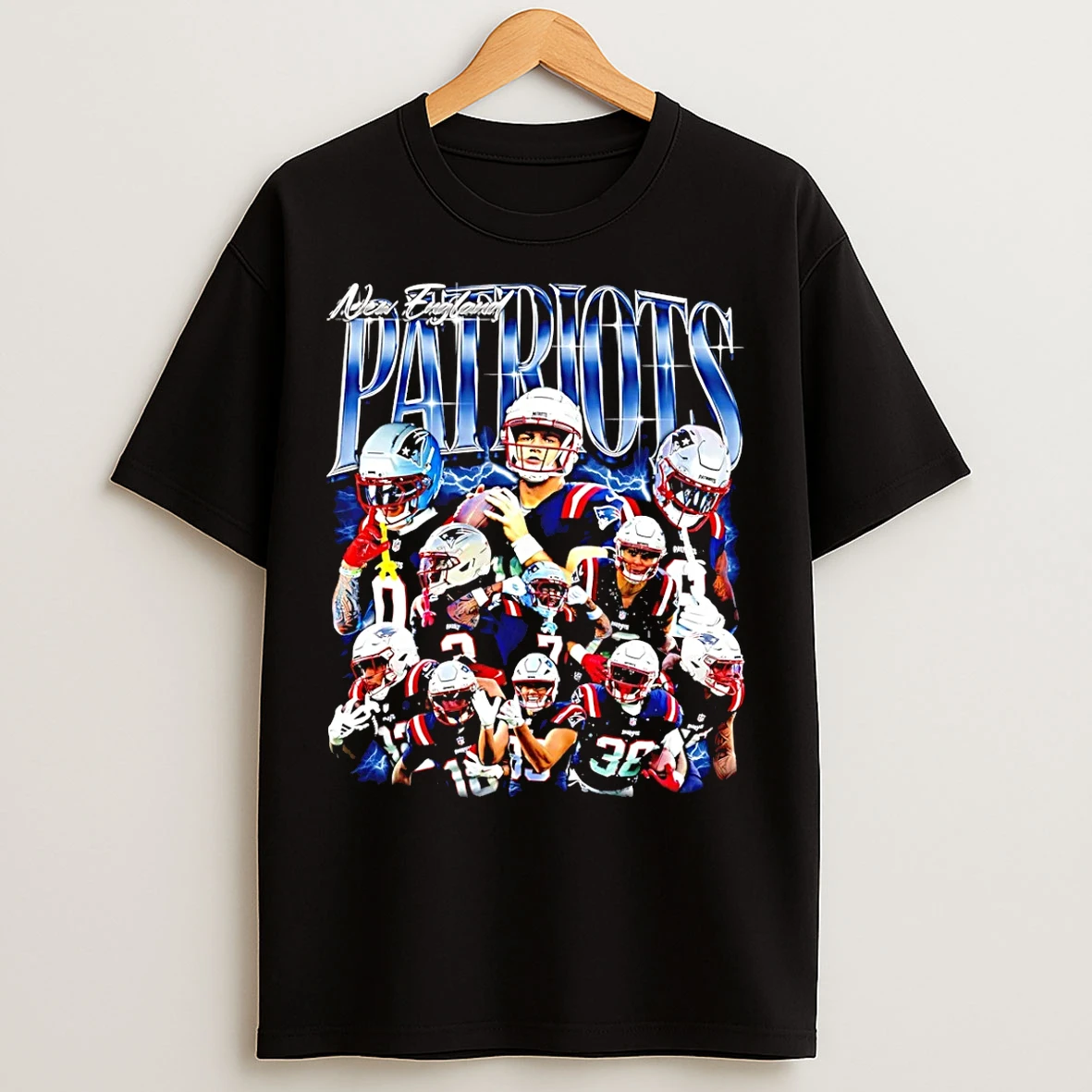 Classic New England Patriots 2026 Team Collage T Shirts