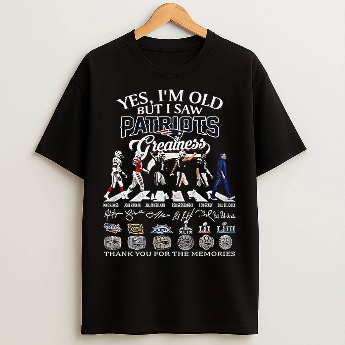 Classic New England Patriots Football Yes Im Old But I Saw Bears Greatness Abbey Road Thank You For The Memories T Shirts