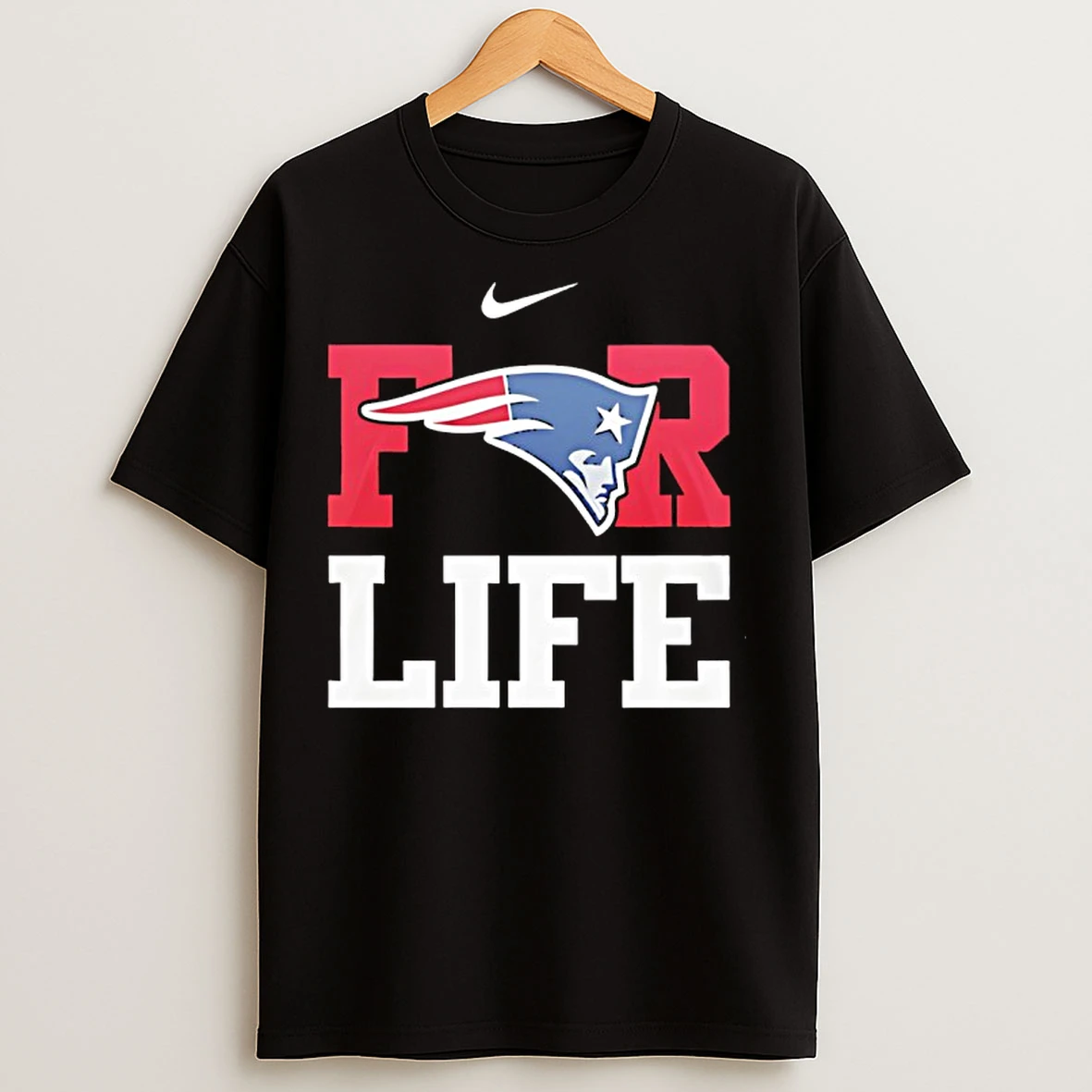 Classic New England Patriots For Life I Bleed Red And Blue T Shirts