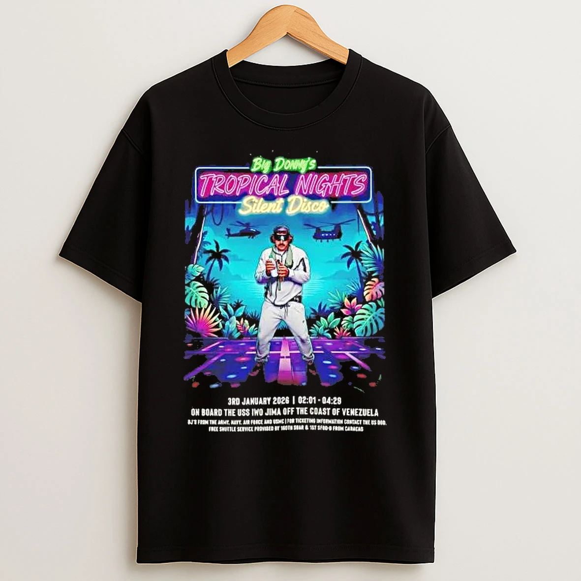 Classic Nicolas Maduro Big Donnys Tropical Nights Silent Disco T Shirts