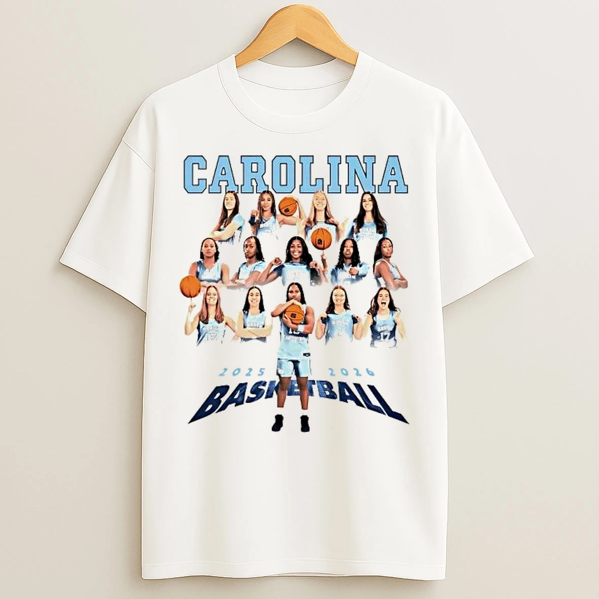 Classic North Carolina Womens Basketball 2026 Team Players T Shirts