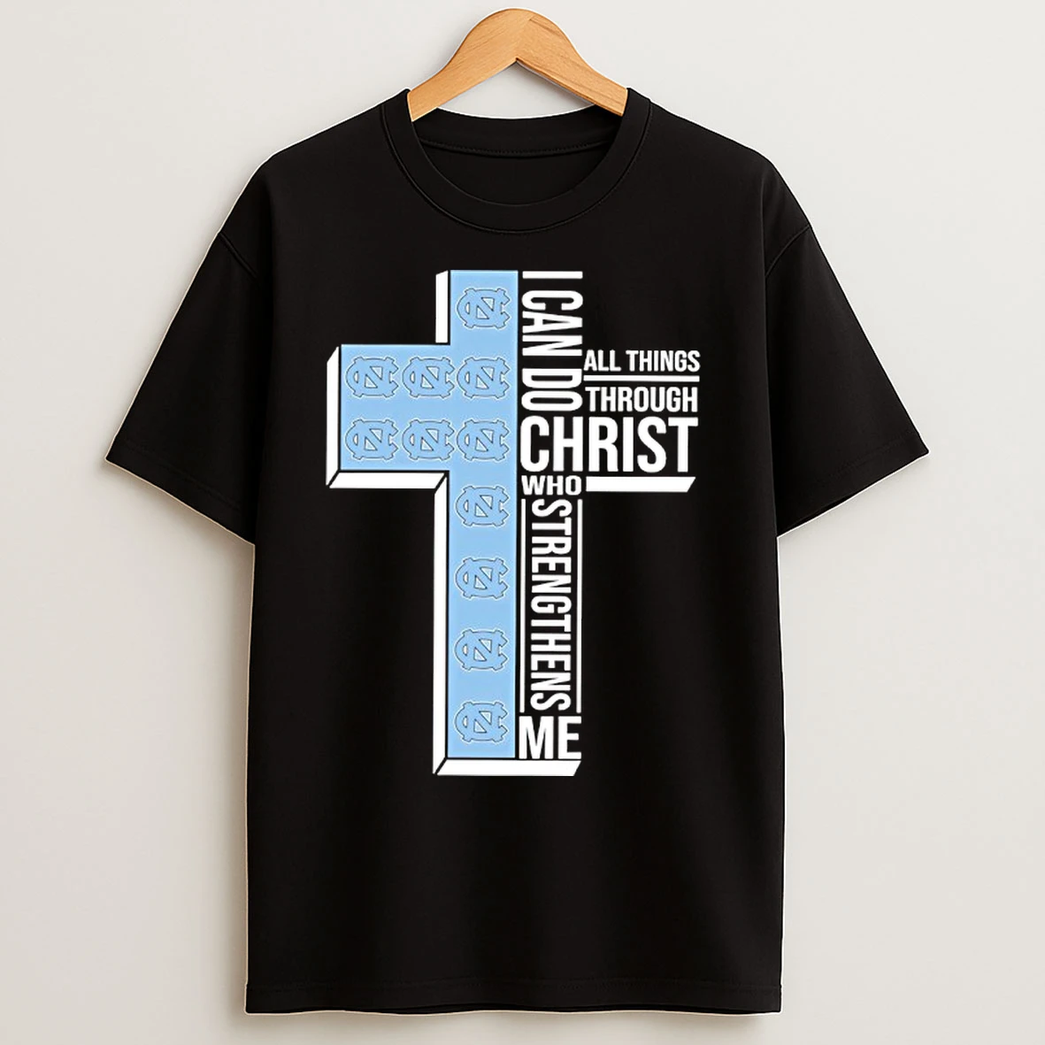 Classic North Carolina Womens Basketball I Can All Things Do Through Christ Who Strengthens Me T Shirts
