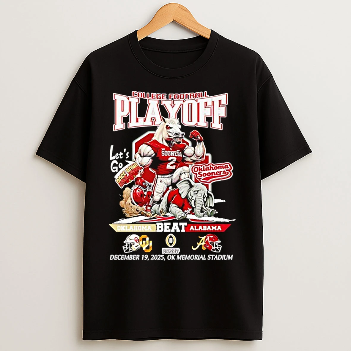 Classic Oklahoma Sooners Beat Alabama Crimson Tide College Football Playoff Lets Go T Shirts