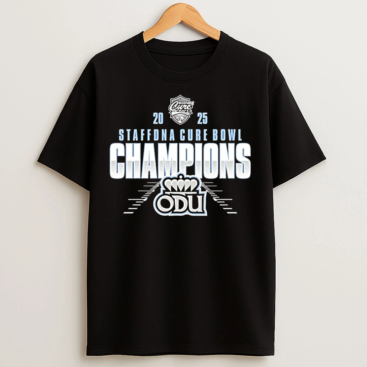 Classic Old Dominion Monarchs 2025 Staffdna Cure Bowl Champions T Shirts