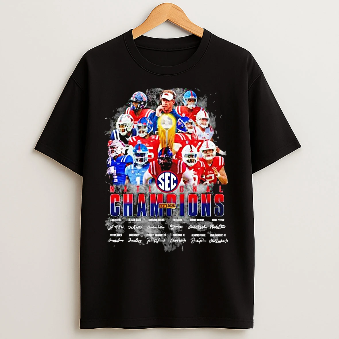 Classic Ole Miss Rebels 2026 National Champions Signature T Shirts