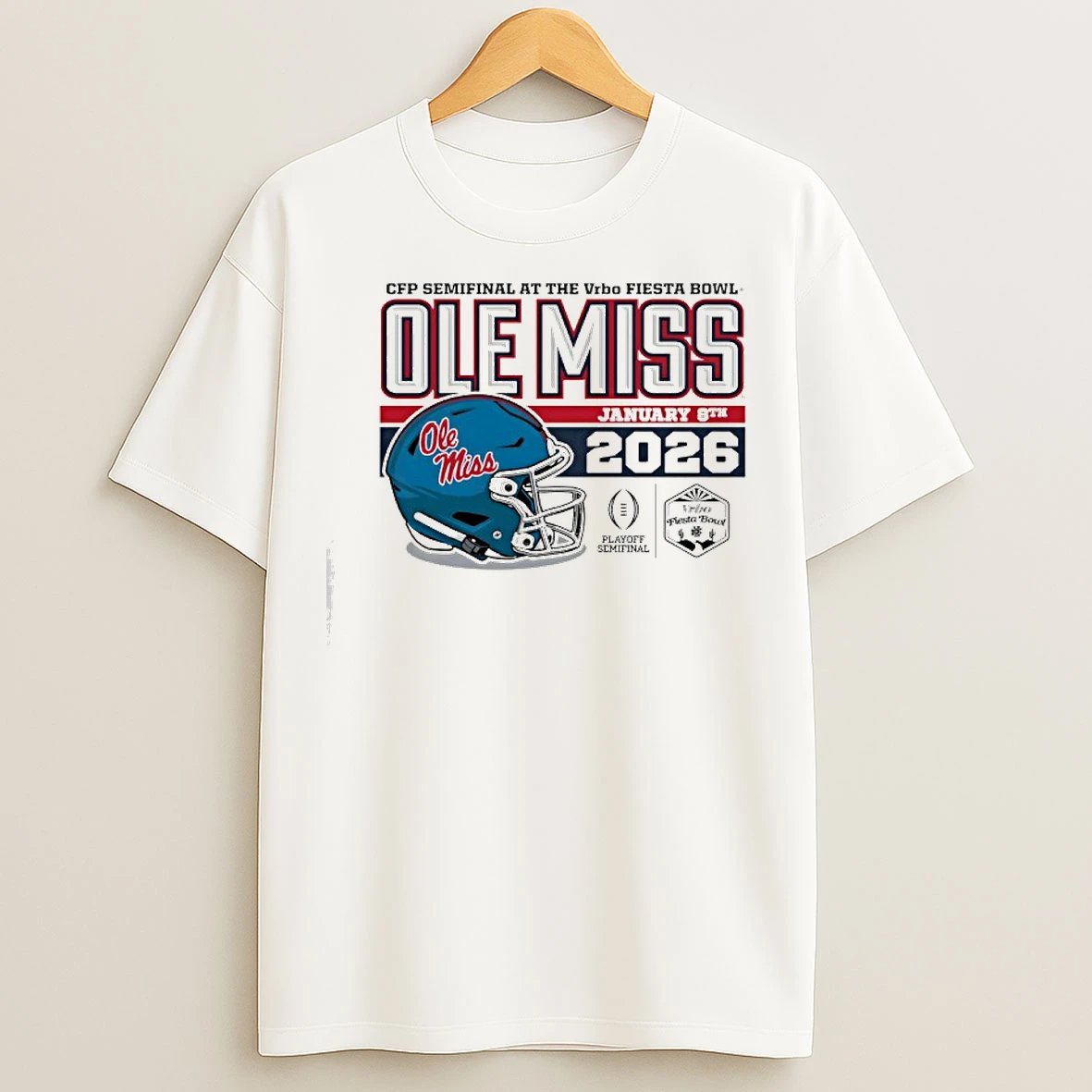 Classic Ole Miss Rebels Cfp Semifinal Double Take 2026 Vrbo Fiesta Bowl T Shirts