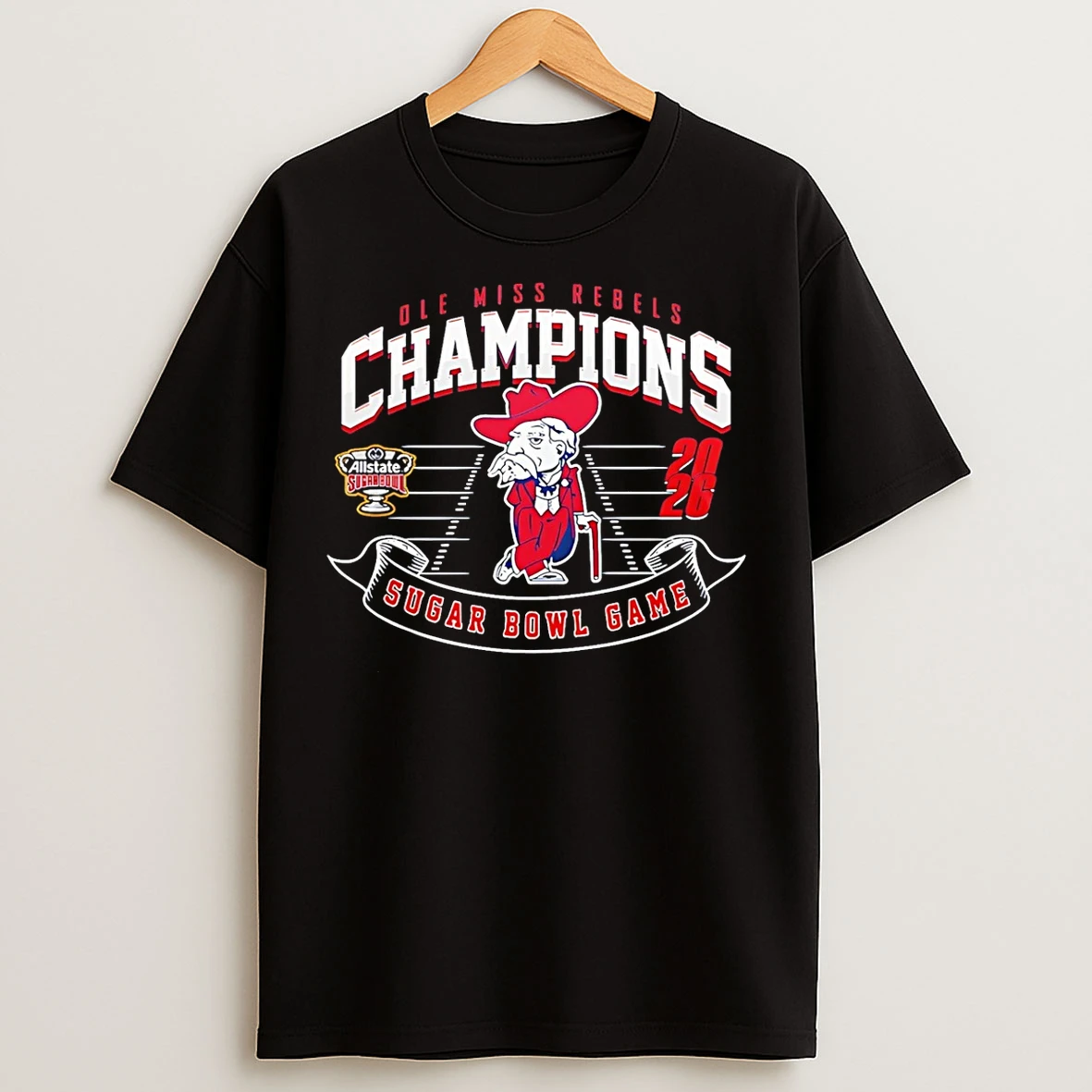 Classic Ole Miss Rebels Sugar Bowl Champions 26 T Shirts