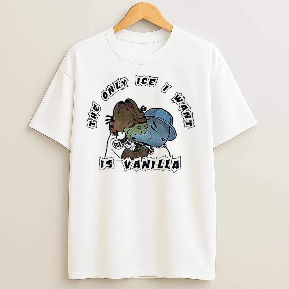 Classic Orange Cat The Only Ice I Want Is Vanilla T Shirts