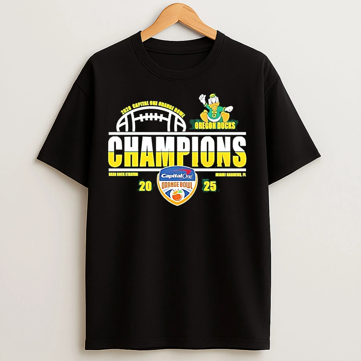 Classic Oregon Ducks 2026 Capital One Orange Bowl Champions Classic T Shirts