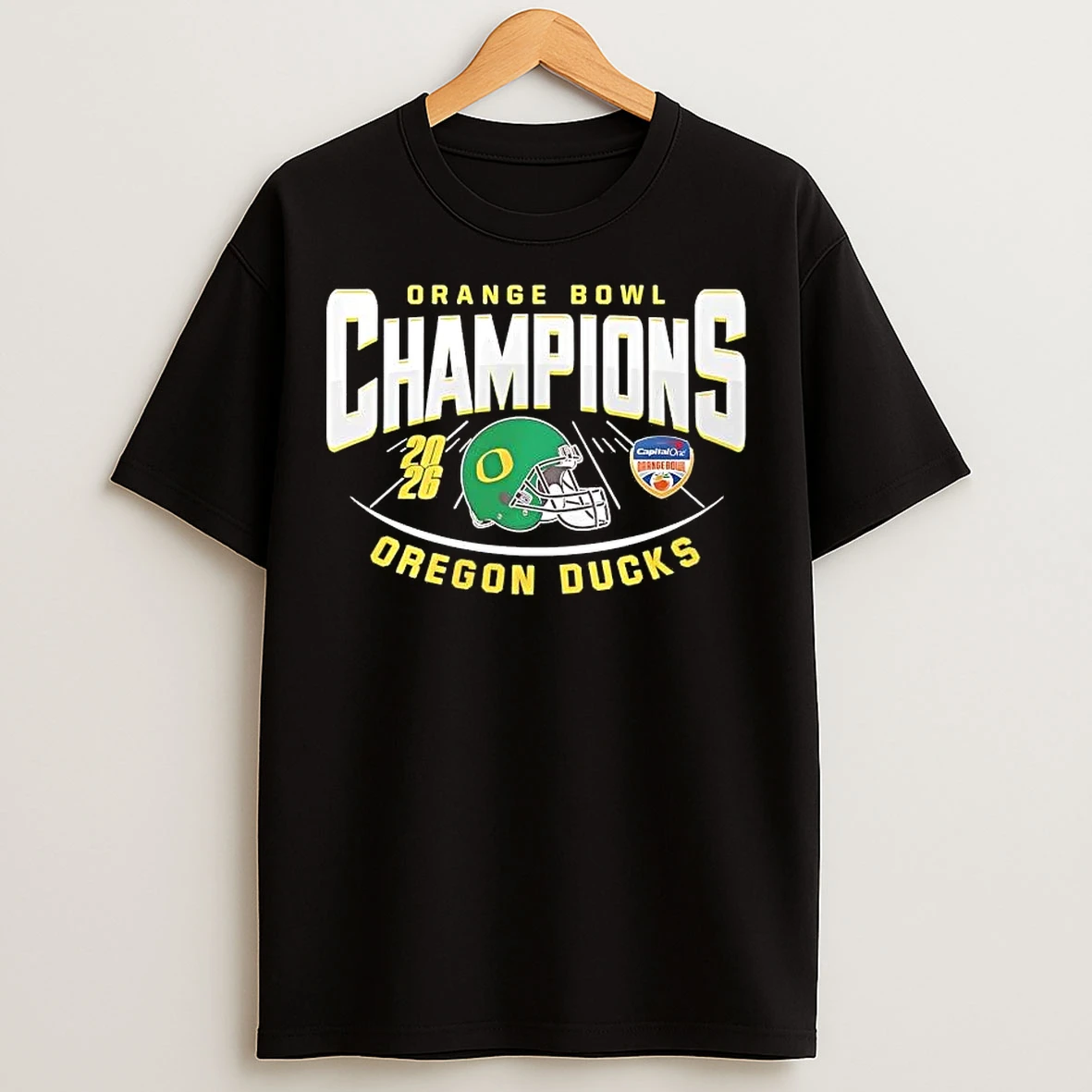 Classic Oregon Ducks 2026 Orange Bowl Champions Football Field T Shirts