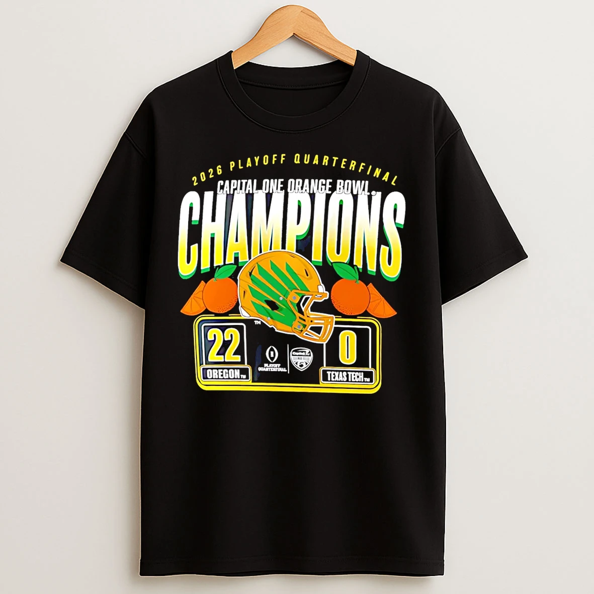 Classic Oregon Ducks Cfp 2026 Orange Bowl Champions Scoring Drive T Shirts