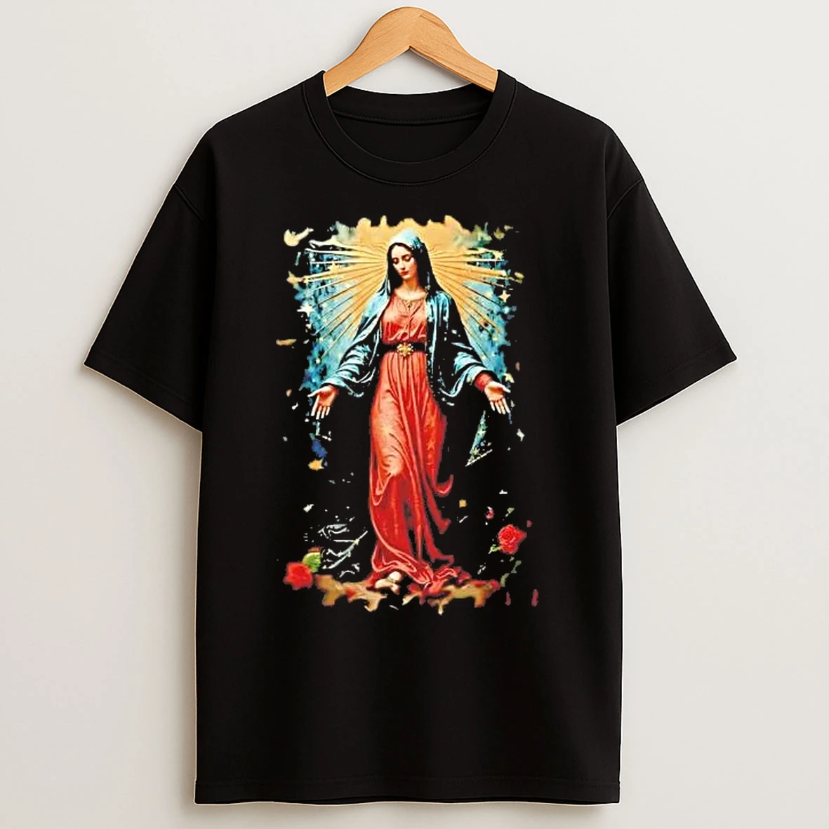 Classic Our Lady Of Guadalupe Rose T Shirts
