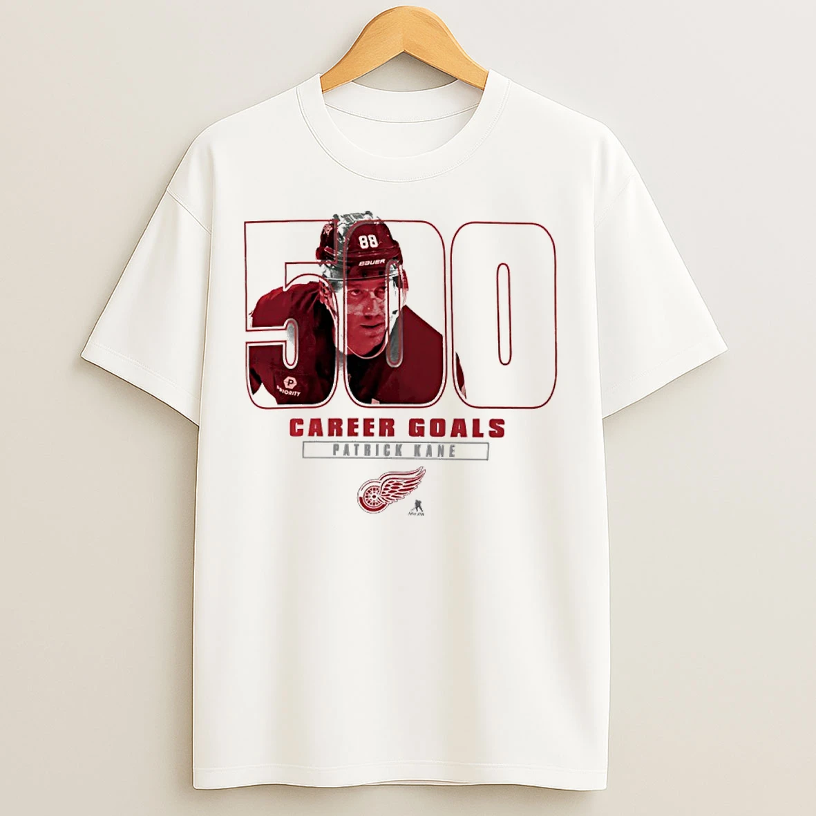 Classic Patrick Kane Detroit Red Wings 500 Career Goals Milestone T Shirts